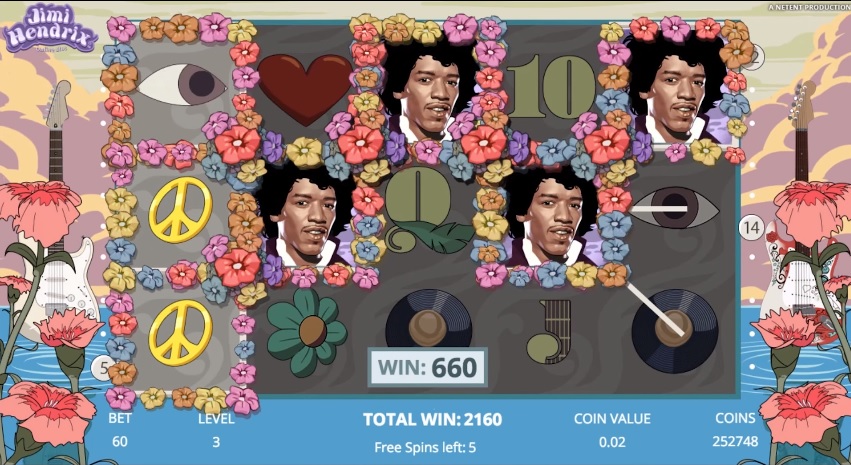Jimi Hendrix Extra Spins Big Win