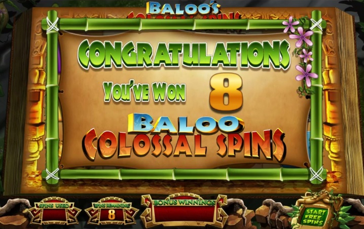 Jungle Jackpots Extra Spins Win