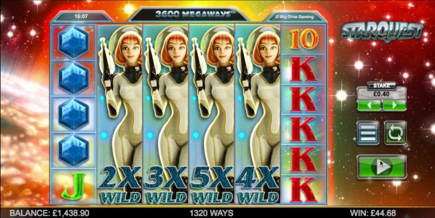 Starquest Four Wild Reels
