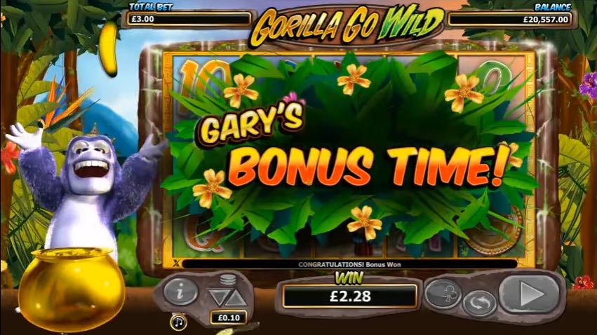 Gorilla Go Wild Gary's Bonus Time