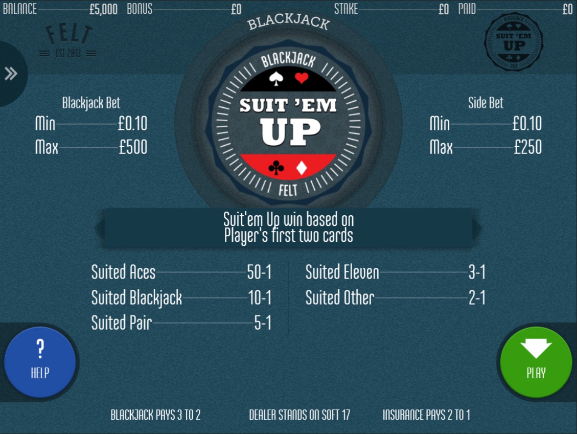 Suit Em Up Blackjack