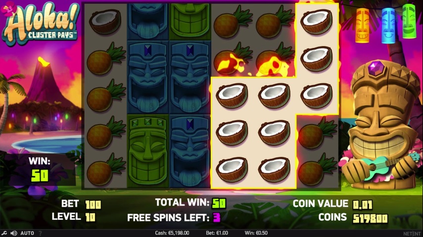 Aloha Cluster Pays Extra Spins Gameplay