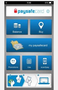 Psayfecard App Home Screen