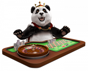 Royal Panda Behind Roulette Table