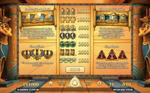 Golden Pyramid Paytable Info